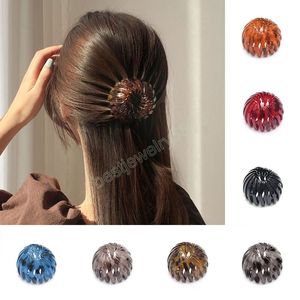 Nid d'oiseau en expansion épingles à cheveux femelles queue de cheval en plastique Plastique Coiffes Claws Horsetail Backle Crystal Tail Hair Clip Accessoires