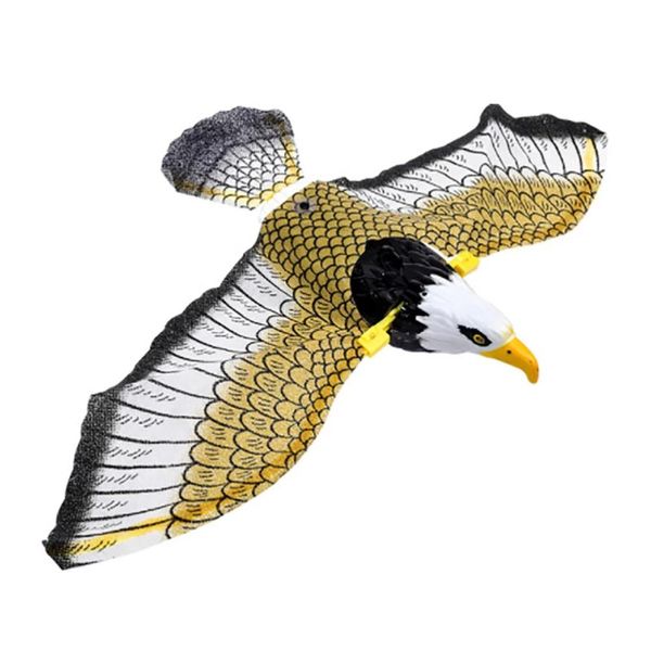 Oiseau répulsif suspendu aigle électrique suspendue ligne de vol aigles jouet portable de musique lumineuse Scurecrow Park Farm Garden Supplies