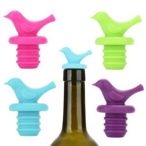Bouchon de bouteille de vin en forme d'oiseau Bar outils bouchons de bouteilles de vin rouge créatifs en silicone