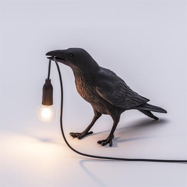 Oiseau Lampe De Table Italienne Seletti lumière Oiseau Led Lampe De Bureau Animal Oiseau Chanceux Salon Chambre Lampe De Chevet Décor À La Maison Luminaires 10247Q