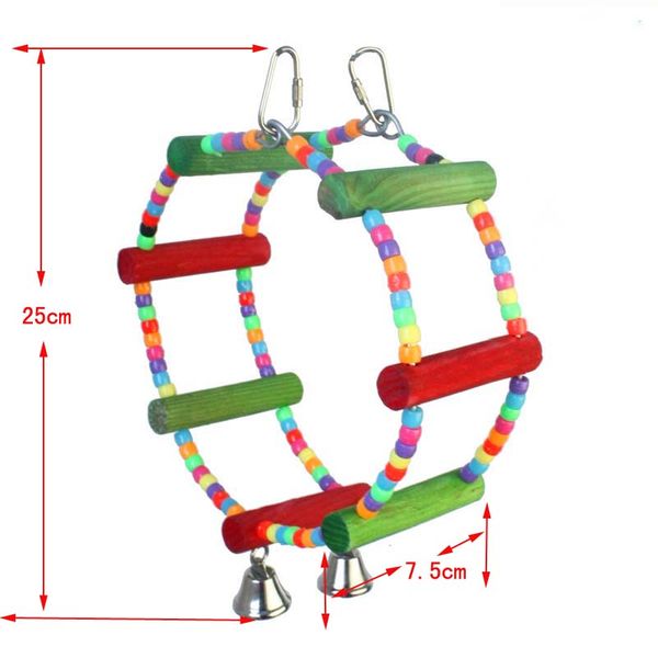 Toys en gros de jouets en gros suspension Bell Pet à oiseaux Cage Hamac Hamac Toy pour petites perruches Cocassières Swing Pet Supplies