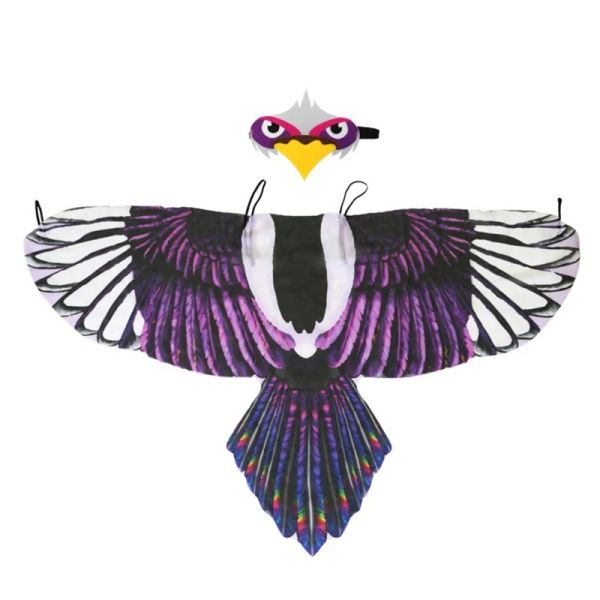 Bird Wings Mask Set Bird Wings Cloak Eye Mask Halloween Eagle Cosplay Kid Masquerade Children Costume Dropshipping