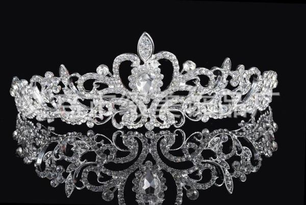 Birdal Crowns Nouveaux bandeaux Bandes de cheveux Coiffes Bijoux de mariage de mariée Accessoires Cristaux d'argent Strass Perles HT065161473