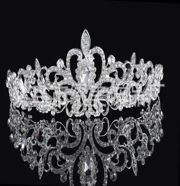 coronas nupciales Nuevas diademas Bandas para el cabello Tocados Nupcial Boda Joyas Accesorios Cristales de plata Perlas de diamantes de imitación HT065720622