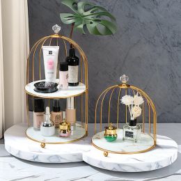 Birdcage cosmetische opbergrek badkamer lippenstift huidverzorgingsproducten parfum borstel toiletartikelen opslag organizer badkamer plank