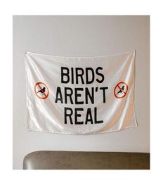 Vogels Aren039t Echte vlag 3x5ft 150x90cm Digitaal printen 100D polyester Binnen Buiten Ophangen met 2 messing doorvoertules1039620