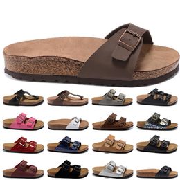 Birk's Boken style Summer Beach cuir daim pantoufle tongs sandales femmes hommes couleur décontracté diapositives chaussures plat bloc talon sandales fourre-tout pantoufles