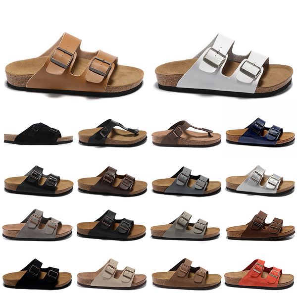 Birkens Designer Hebilla Stock Boston Zuecos Sliders Zapatillas Famosas Mujeres Hombres Diapositivas Sandalias de corcho interior Moda Flat Luxurys Sandalia Sandalia 36-45 Mens Birkens Stock