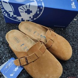 Birkens stock Bikck Boken zapatos de mujer de cuero genuino suela plana unisex pesca Boken zapatos casuales Baotou zapatillas tallas grandes 41-46 2023 nuevo top