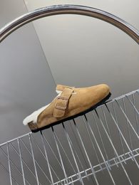 Boston Cork Platte Slippers Mode Ontwerpen Lederen Casual Schoenen Sandalen Dames Man