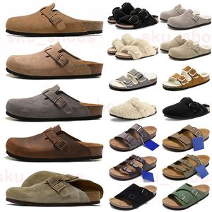 Zapatos Birkin Zuecos Bostons Zapatillas de moda Mocasines con plataforma con hebilla Diapositivas de piel de lujo Suela plana de corcho Chanclas Airzonas Bostons Birkinstocks Zapato Burkin de diseñador