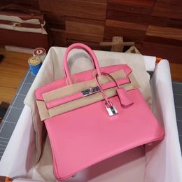 Birdbag hecha a mano Handmade Top-Dossy Bagly por orden Swift Lleather Pink Design Purse 30 cm El hilo de cera tiene hardware de oro y plata contactándome para obtener más detalles