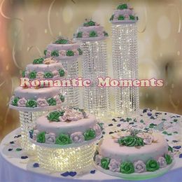 Verjaardag 6 stks Cake Houders Crystal Cake Stand Bruiloft verjaardag Banket Middelpunt Cake Display Bruiloft Decor251A