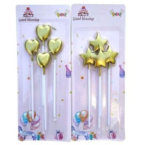 Cauts d'anniversaire Golden Heart en forme de coeur Pentagramme filetée Kit Décorations romantiques