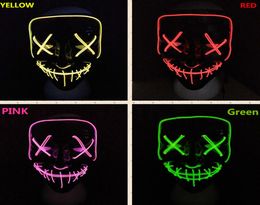 Anniversaire Halloween Mask LED Light Up Party Masks the Purge Election Year Great Funny Masks Festival Cosplay Supplies Glow in Dark9124854
