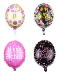 Décor de fête d'anniversaire ballons ronds imprimés 18 pouces ballon joyeux anniversaire ballons en aluminium jouets pour enfants ballon gonflable BH5755279