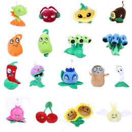 Verjaardagsfeestjes Geschenken 15-20 cm Plush Plant Fruitvormig speelgoed Kersenbom Zonnebloem Cartoon Plush Dolls Kerst Valentijnsdag Decor