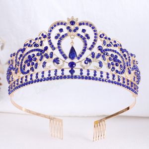 Tiara de cumpleaños, corona nupcial de cristal, diadema, velo, Tiaras con peine, accesorios para el cabello de boda, tocados, joyería para la cabeza, fiesta