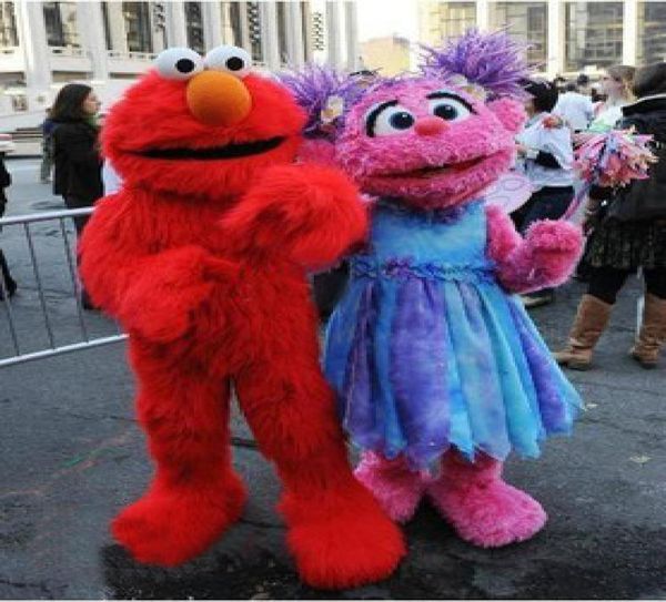 Biscuits et Eva Sesame Street Elmo Mascot Costume Cartoon Adult Cartoon Costume3539913