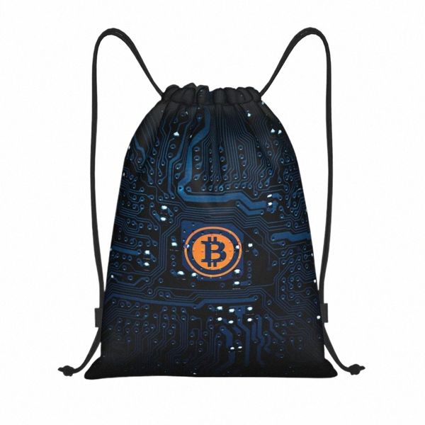 Bitcoin Computer Motherboard CPU CIRCUIT Sac à crampons pour entraîner des sacs à dos yoga hommes femmes btc blockchain sport gym sackpack v5au #