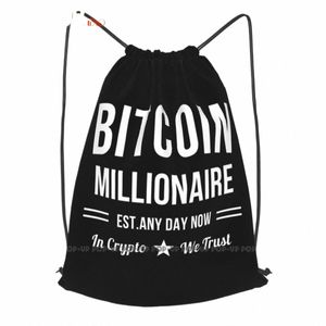 bitcoin Milliaire Est Cualquier día Mamá en Crypto Confiamos en la mochila con cordón Gimnasio Bolsa deportiva I4Gb #