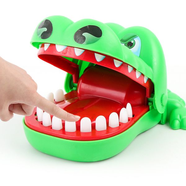 Morsure de jouets à main puzzle de puzzle des jouets animaux intéressants Prank drôle Bulldog Crocodile Shark Mouth Dentiste Famille Famille Gags