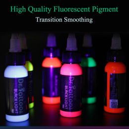 Bits 15/30ml encres pigmentées de tatouage fluorescentes de haute qualité, Microblading semi-permanent professionnel, maquillage pour le corps, pigment lumineux nocturne