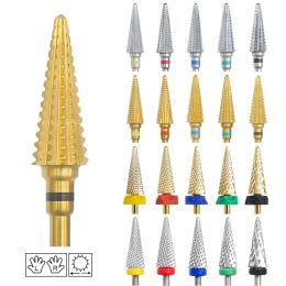 Bits 16 mm Extra Long Triangle Cone Nail Drift Bits Tungsten Steel Carbure Milling Mutter Gel Remover Grinding Manucure Tool 3/32 "