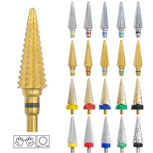 Bits 16 mm Extra Long Triangle Cone Nail Drift Neug Bits Tungsten Steel Carbure Milling Moiffure Gel Remover Grinding Manucure Tool 3/32 