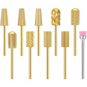 Bits 1PCS Tungstten Nail Drill Bits lisse Round Top Large Barrel Head to Nails Cutter en carbure de carbure pour outils de fichier de ongles électriques