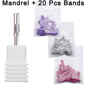 Bits 21pcs par ensemble 3 mm mandrin avec bandes de ponçage mini-zèbres bandes de ponçage en acier en acier inoxydable