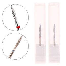 BITS 2PCS FLAME CUTICLE DROIT BIT POUR LA MANICURE RUSSIAN