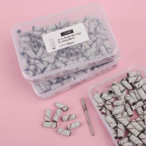 Bits 3 mm mini -witte schuurbanden roestvrijstalen nagelboorbits doornrel elektrische manicure accessoires tool