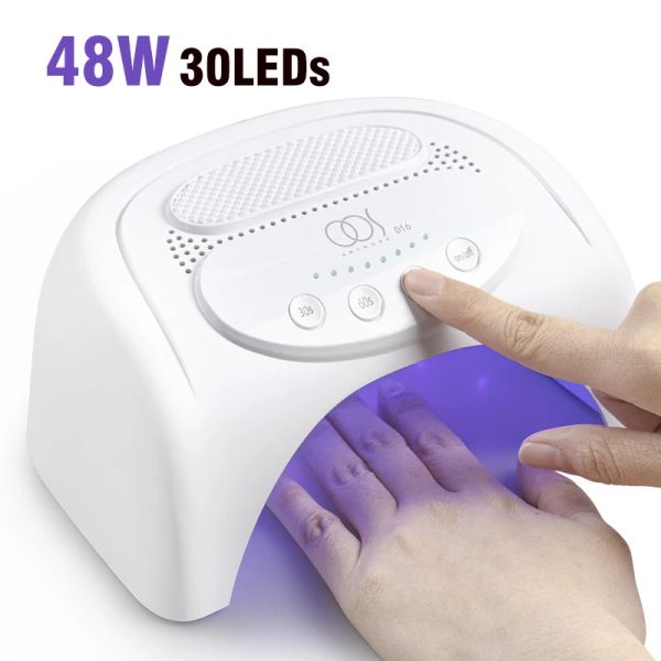 Bits 48W Sèche-ongle UV UV pour Manucure 30 Couet rapide Gel Nail 4 Timer Piltre à ongles Lampe à ongles avec salon d'oreiller à main Utiliser des outils à ongles