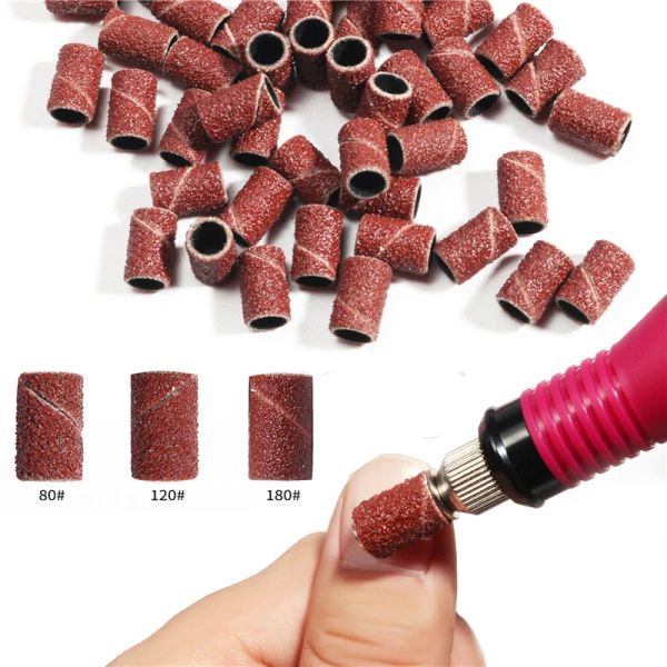 Bits 50pcs bandes de ponçage à ongles électriques Nail UV Retrait des accessoires de foret de nail