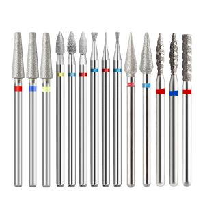 Bits BNG Diamond Milling Catters pour manucure Rotary Nail Drill Bit Bits Eletrique Pédicure Machine Équipement Cuticule Reprendre les outils Boîte d'outils