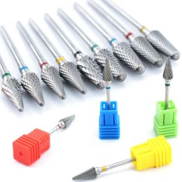 Bits Cone Carbide Tungsten Nail Boor Burr Bits Milling Cutter voor Manicure Machine Electric Drill Bit Machine voor nagelgereedschap