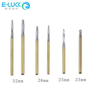 Bits Dental Bur Tungsten Carbide Drill Crown Crown Metal Cuts Bours pour la finition de la pièce à main à grande vitesse Finition