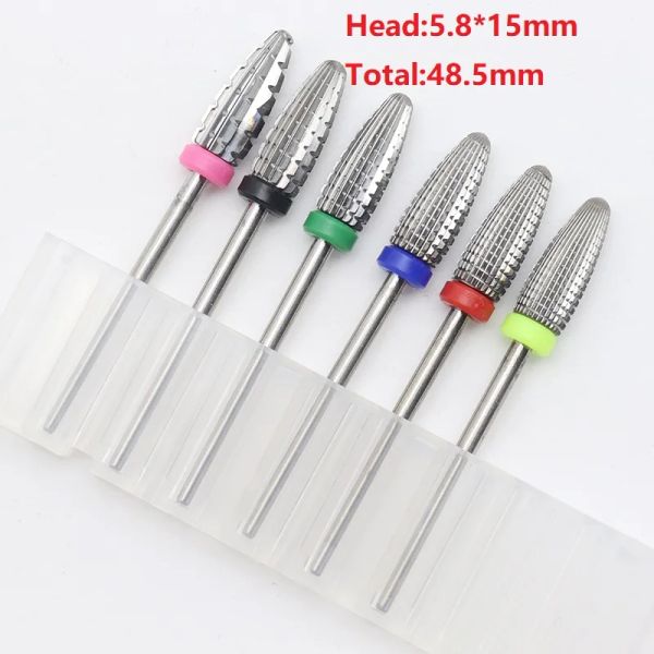 Bits Easy Nail NOUVEAU!Tungsten Carbide Nail Drill Bit Electric Nail Mills Cutter pour manucure Machine Nail Files Accessoires F0615