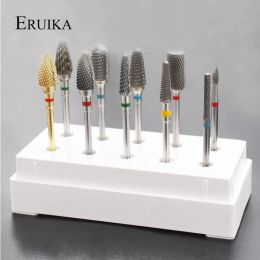Bits Euika 10 Style Choice Tungsten Carbide Nail Boor Bit Machine Nail Cutter Nail File Manicure voor manicure nail art accessoires