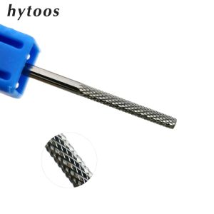 Bits hytoos 18 mm en carbure de tige super long bits de perceuse à ongles 3/32 Cuticules propres de perceuses électriques accessoires