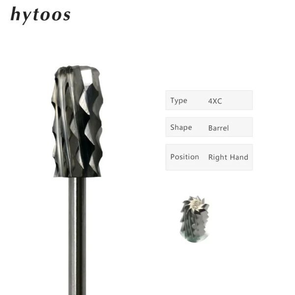 Bits hytoos 4xc d4s Coup Doss Proof Bits Tungsten Carbide Barrel ongle Bit de perceuse à ongles ACCESSOIRES DE BURR ELECTRICAL