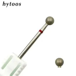 Bits HytoOS 5,0 mm Ball nagelboorbits Fijne diamant Cuticle Burr Russian Mills Electric Manicure Drill Nails Accessoires tool