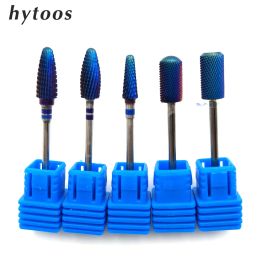 Bits HytoOS Blue Carbide Nail Boor Bit 3/32 "Manicure Bits Drill Accessories Milling Cutter Nail Art Tools