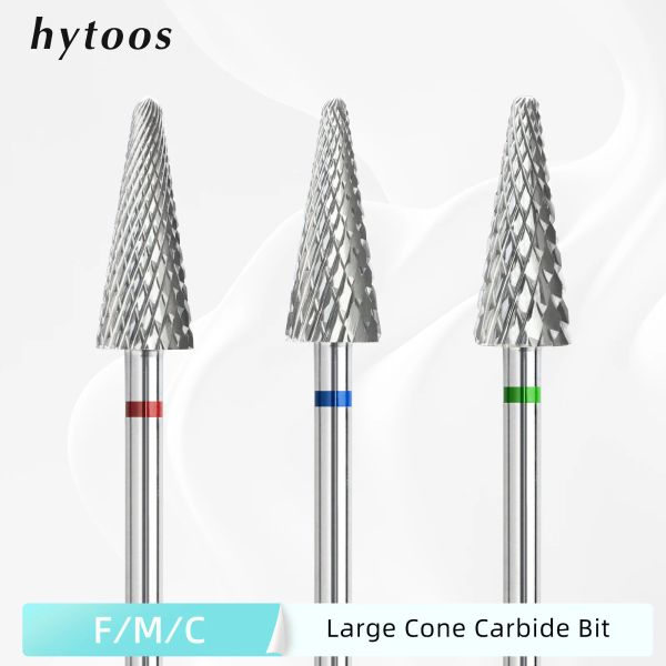 Bits Hytoos Cone Shape Nail Drill Bit Carbure de 3/32 