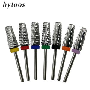 Bits Hytoos Veiligheid Dustbestendige Taps toelopende nagel Bit 3/32 Carbide Nail Boorbits Rotary Milling Cutter voor manicure -accessoires