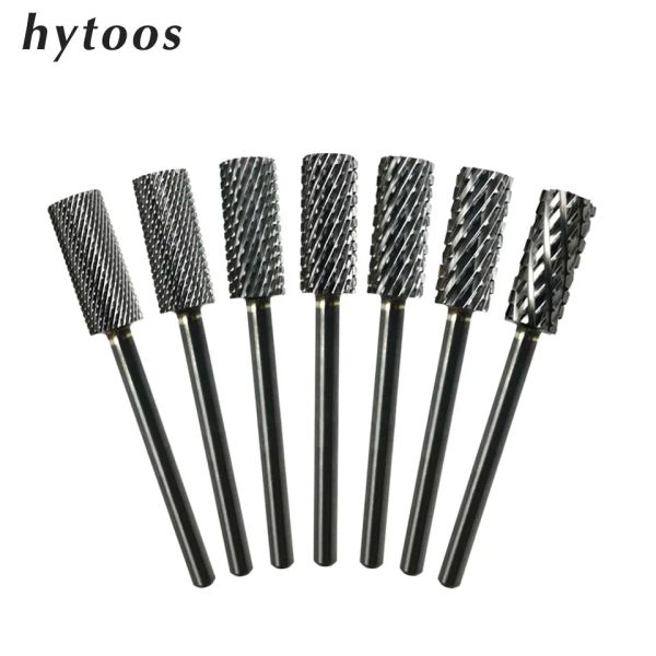 Bits Hytoos Small Barrel Bits 3/32 Moignage de bit d'ongle en carbure Cutter pour la manucure Nails Forets Accessoires Gel Retirer l'outil