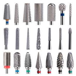 Bits LadyMisty Tungsten Carbide Nail Drill Bit Electric Nail Mills Cutter for Manicure Machine Nail Accessories