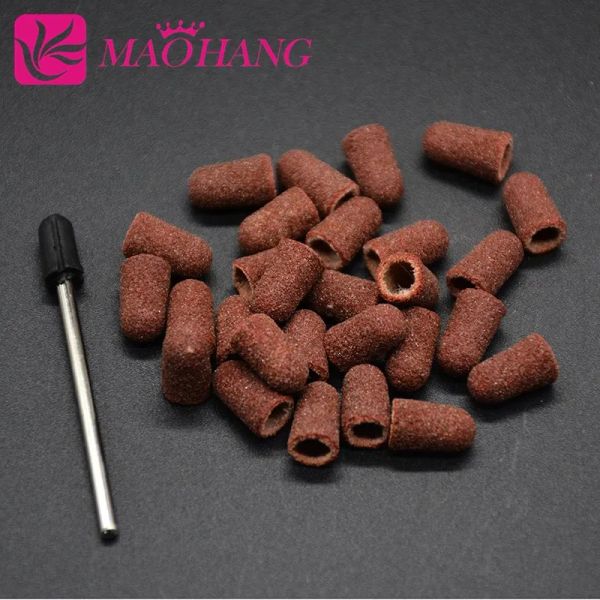 BITS MAOHANG Nail Art Tool 5 * 11 mm 50pcs Bandes de ponçage + 1pcs Nail Drill Prips Gandage Accessoires pour la machine à former à ongles