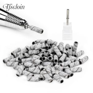 Bits mini zebra nagelschuurbanden voor 3,1 mm doorners 80/120/180/240 grit elektrische manicure boorbits Poolse verwijdering pedicure gereedschap gereedschap